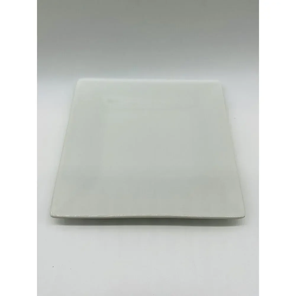 Crate and Barrel White Porcelain 6” Square Plates Set of 3